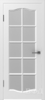 Межкомнатная дверь Прованс-1 Белая эмаль стекло