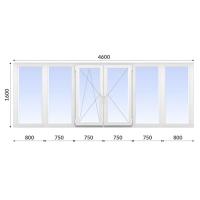 Балкон П-образный 1600x4600 Citylux 60 мм 2-камерный стеклопакет энергосберегающий