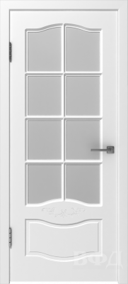 Межкомнатная дверь Прованс-2 Белая эмаль стекло