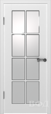 Межкомнатная дверь Порта Белая эмаль стекло