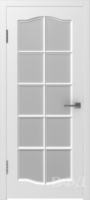 Межкомнатная дверь Прованс-1 Белая эмаль стекло
